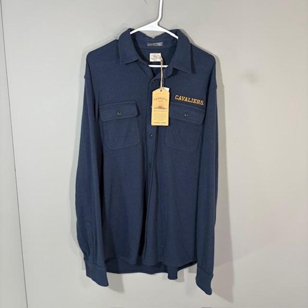 Faherty Shirt Mens XL Blue Cavaliers Legend Sweater Long Sleeve Button Up